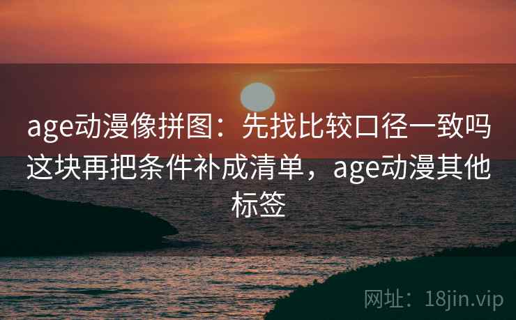 age动漫像拼图：先找比较口径一致吗这块再把条件补成清单，age动漫其他标签