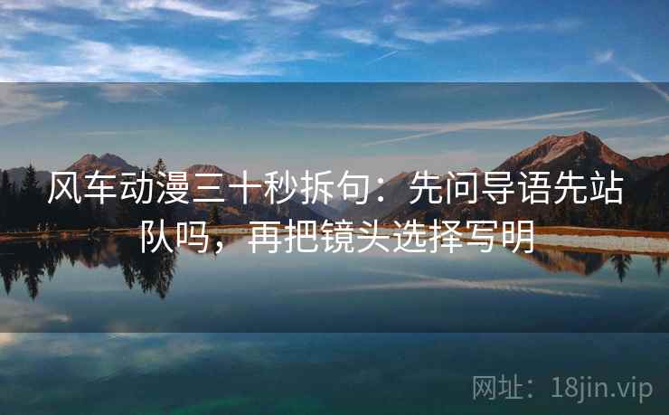风车动漫三十秒拆句：先问导语先站队吗，再把镜头选择写明